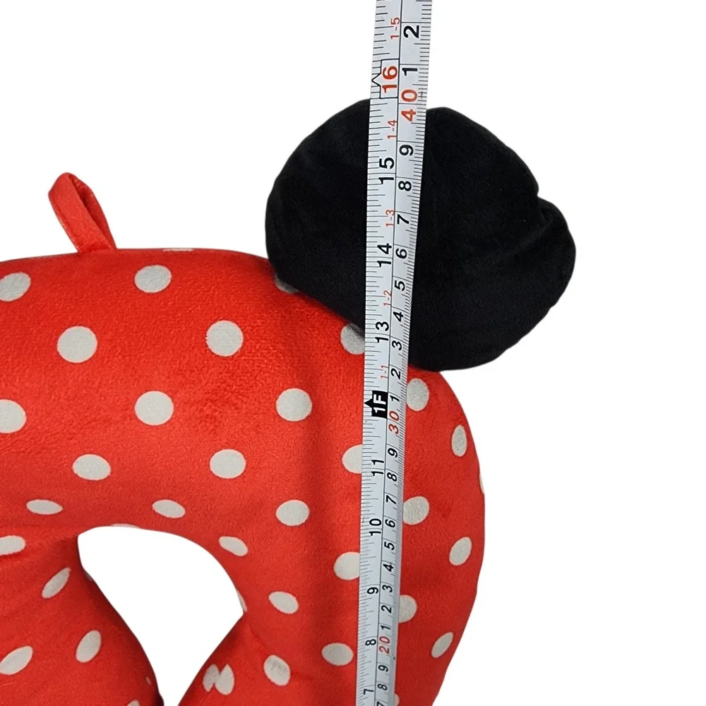 Disney Minnie Mouse Travel‎ Pillow Neck U Shape Red White Polka Dot